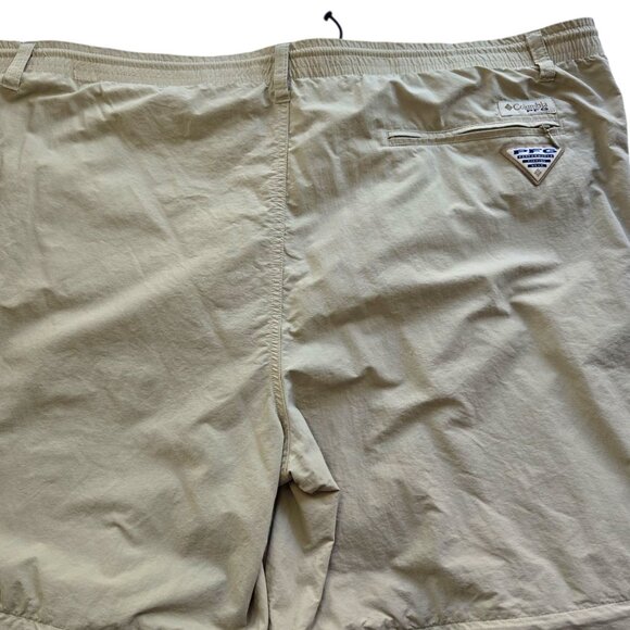 Columbia PFG Mens Fishing Cargo Pants Beige Nylon Zip-Off Legs Mesh Lined XL - Picture 4 of 9